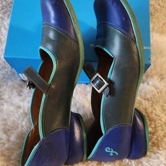 Fluevog multicolor shoes 6.5 US size $95 made in Portugal - Picture 2 of 3